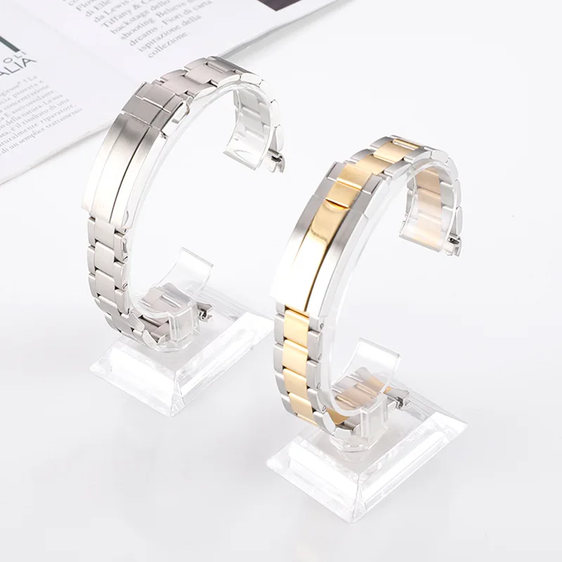 ل 40 مللي متر الهاتفي الغواصة دايتونا حزام (استيك) ساعة Glidelock مشبك 20 مللي متر سوار 316L الفولاذ المقاوم للصدأ حزام الساعات ل رولكس حزام 21 مللي متر