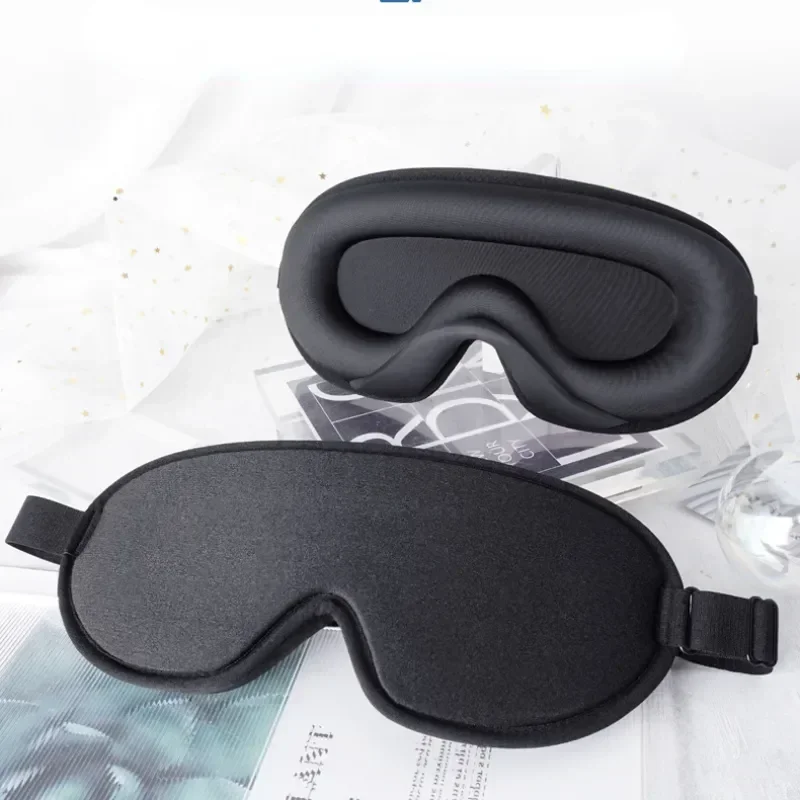 

3D Memory Foam Silk Sleep Mask Soft Eye Patches Comfort Three Dimensiona Design Face Sleeping Mask Eyeshade Breathable Women Men
