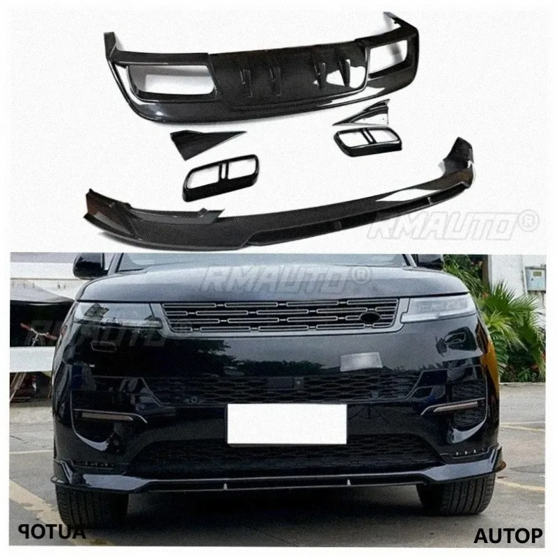 Car Rear Bumper Lip Splitter Diffuser Spoiler Bumper Guard Protector Body Kit For Range Rover Sport 2023-2025 Car Accessories