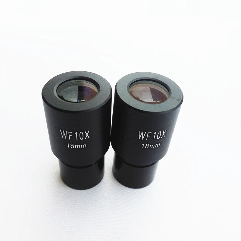 2 PCS WF10X Widefield Eyepiece Biological Microscope Optical Lens Eyepiece Wide Angle 23.2mm Mounting Size