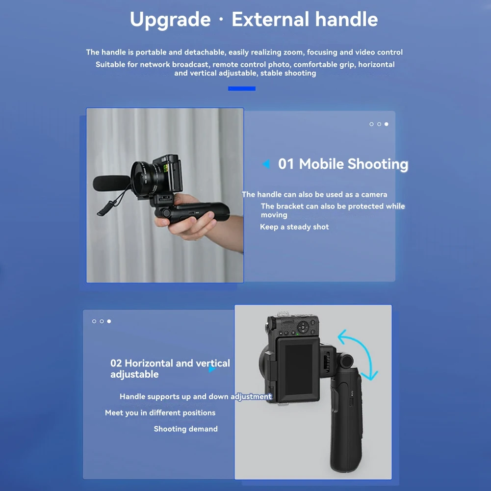 

Digital Camera 4K Digital Cameras for Photography, Digital Zoom Camera, Video Camera with Wide-Angle & Macro Lenses
