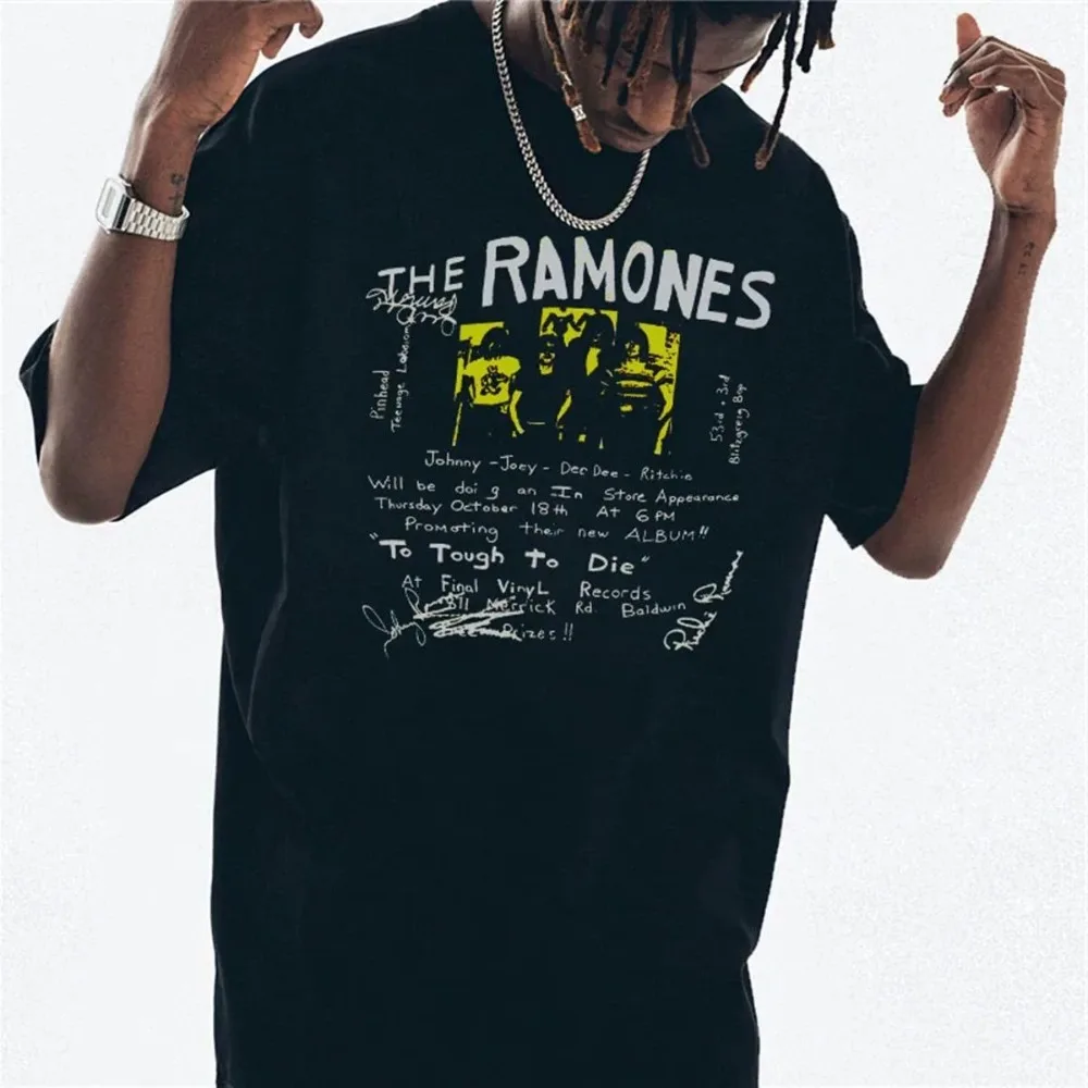 The Ramones '¡Adios Amigos!' Final Album Cover Band Graphic T-Shirt Cotton Summer Men Women Streetwear Fashion Sports Tee