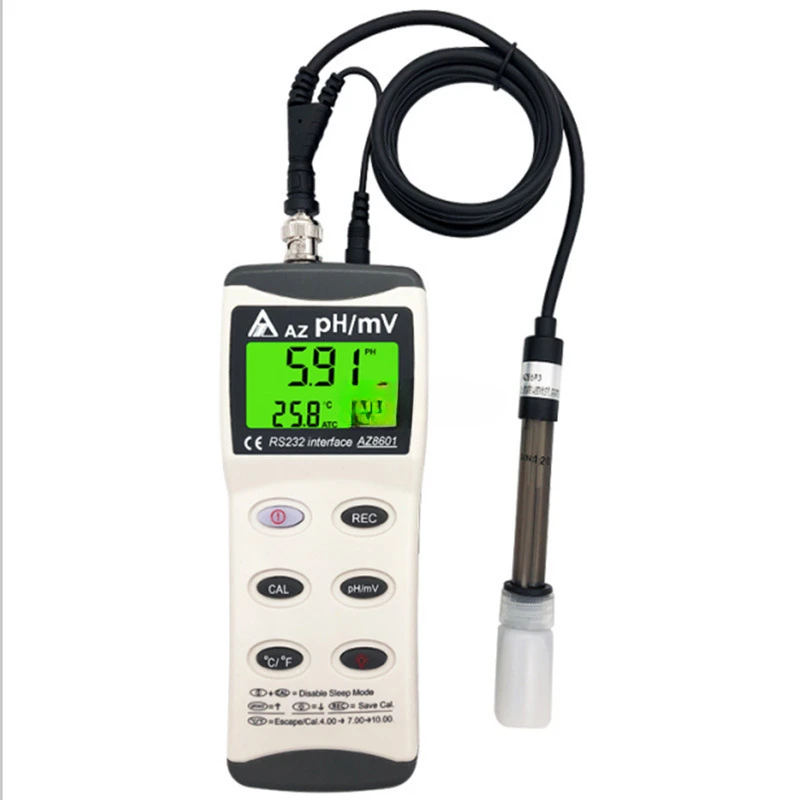 Az8601 Acidometer Ph Skin Analyzer Fish Tank Water Quality PH Meter