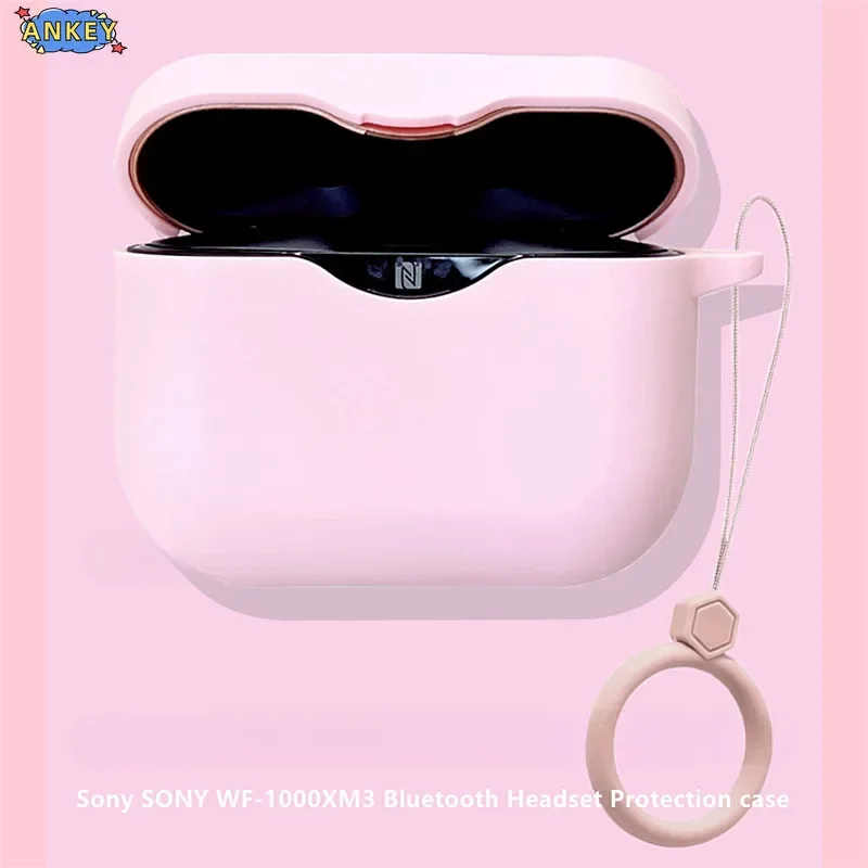 Custodia per Sony WF-1000XM3 Cover Guscio protettivo 1000xm3 Anello anticaduta Auricolari Bluetooth wireless in silicone morbido Trasporto