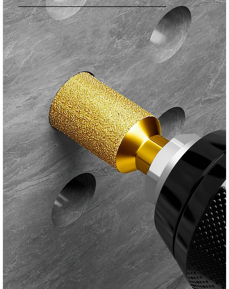 Hex Shank Dry Drill Bit 2-in-1 Glass & Stone Drilling and Grinding Tool, 6-16mm Hole Saw and Grinding Head for Tile, Marble view 4