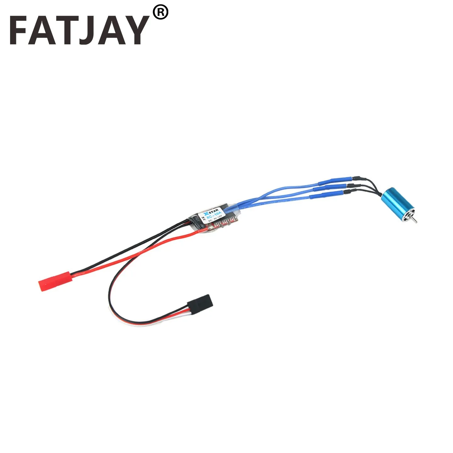 Mini Car 1220-10300KV FATJAY RC Power System Combo 1-2S Brushless Motor and 10A Bidirectional ESC Electronic Speed Controller