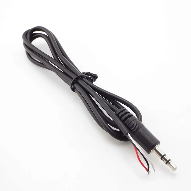 0.3M 1M Audio Extension Cable 3.5mm 3 Pin 4 Pin Male Female Connector adapter Aux Head Line 3.5mm Stereo DIY Cable Core Wire D6