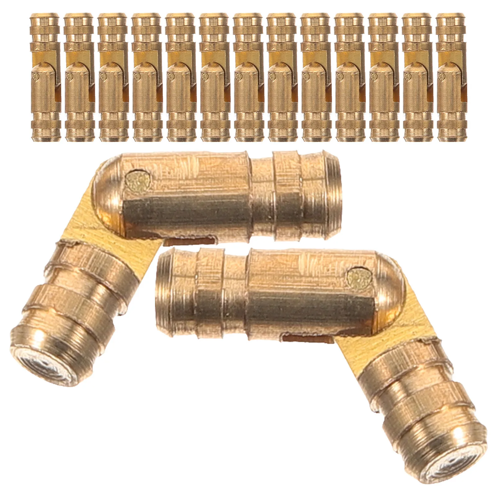 

50 шт., желтые медные латунные пружинные петли, автоматические самозакрывающиеся высококачественные петли для шкатулки для драгоценностей, гладкие, бесшумные