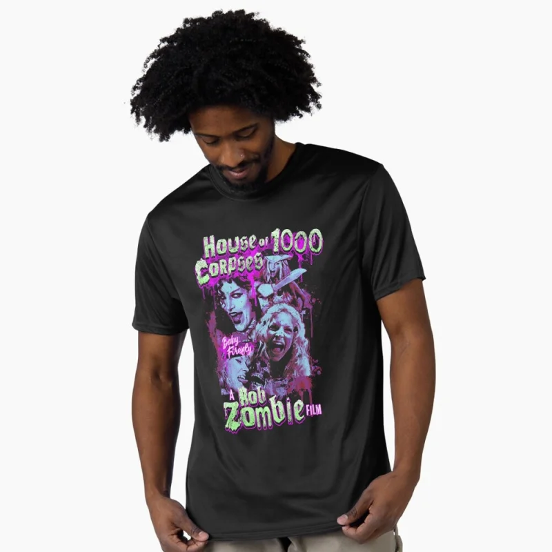

0422 Retro Horror Movie House of 1000 corpses Scary Halloween Gift t shirt Rob zombie Captain spaulding Graphic clothes S-6xl