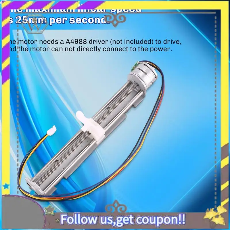 New 12V Stepper Motor Stroke 80Mm With Slider Motor For Diy Small Engraving Machine