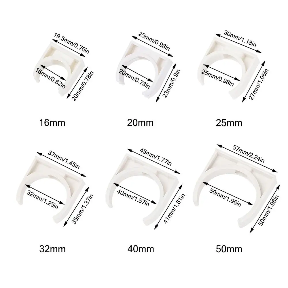 10Pcs Pipe Clamp Watering Adapter Aquarium Tank Water Tube Holder PVC Pipe Clamp Connector Irrigation Durable Fixed Snap Fitting