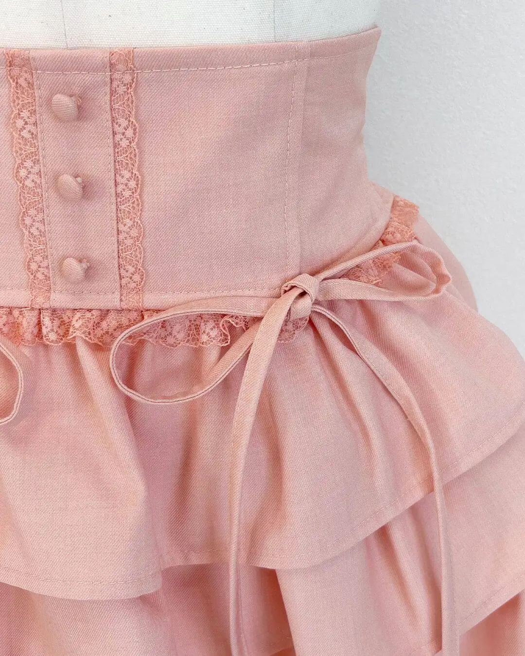 

Original Japanese Skirts Women Elastic High Waist Sweet Bow Patchwork Pleated Cake Skirt New Spring Summer Short Skirt Culottes