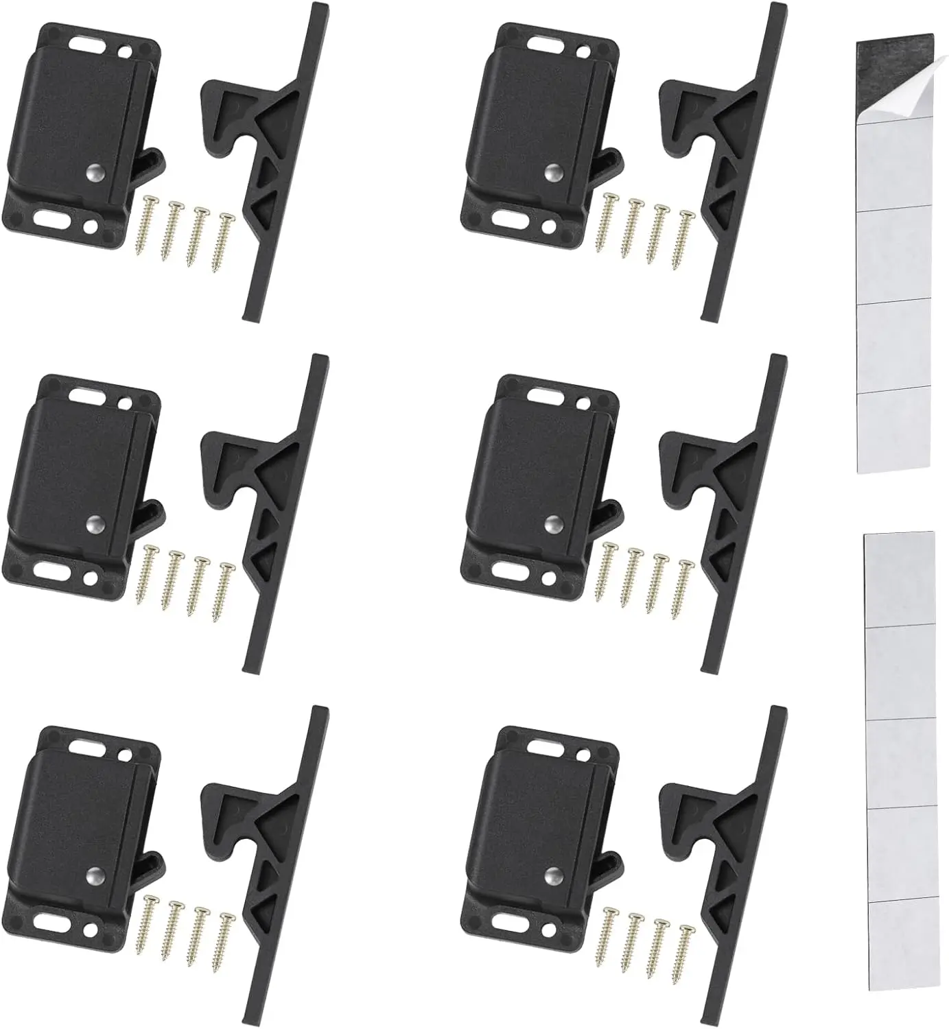 

RV Drawer Latches and Catches, 6 Pack RV Cabinet Door Latches and Catches, 10 Pull Force Latches for Home and Cabinet Doors