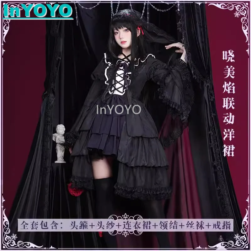 

InYOYO Akemi Homura Cosplay Costume Anime Puella Magi Madoka Magica Lovely Lolita Dress Uniform Halloween Party Outfit Women New