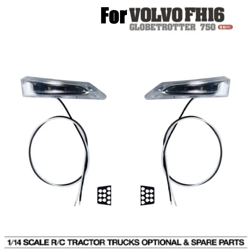 

RC Model Turn Signal Lamp Chin Side Light for 1/14 Tamiya RC Truck Car VOLVO FH16 750 56360 Diy Parts Toys