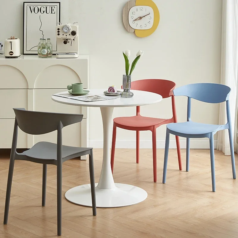 

Salon Wedding Kitchen Plastic Chairs Nordic Computer Occasional Dining Lazy Chair Comedor Livingroom Furniture Sets DC-317