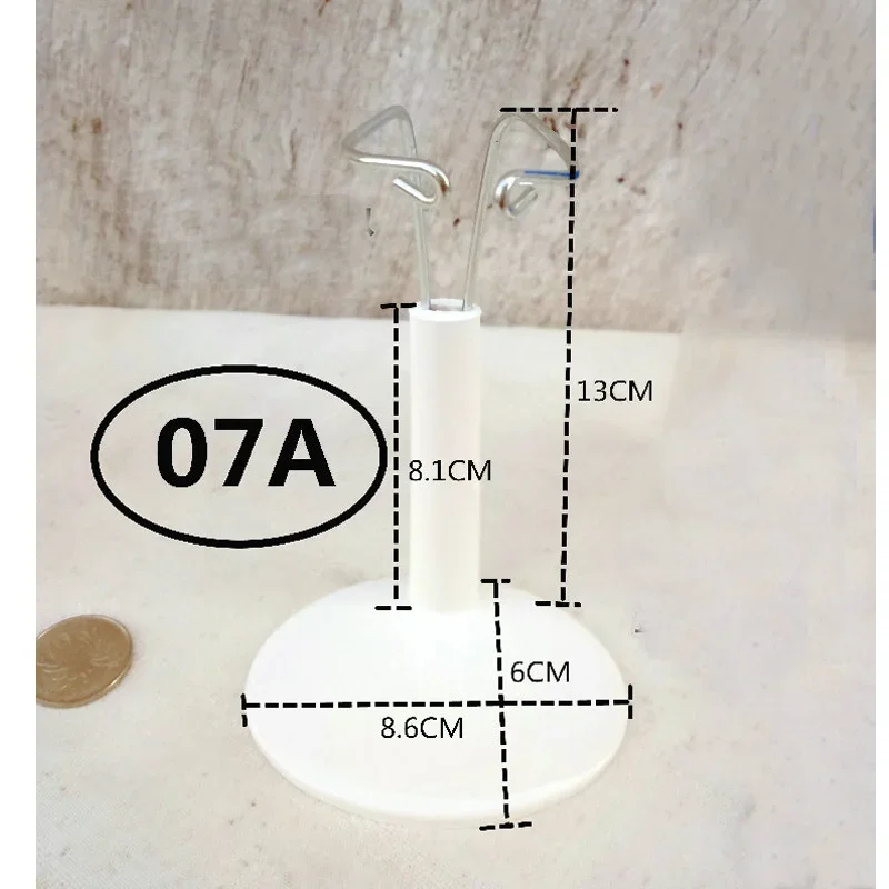 인형 스탠드 흰색 디스플레이 거치대 받침대, 바비 인형 봉제 장난감 지지대 DIY 인형 액세서리, 6 개/로트