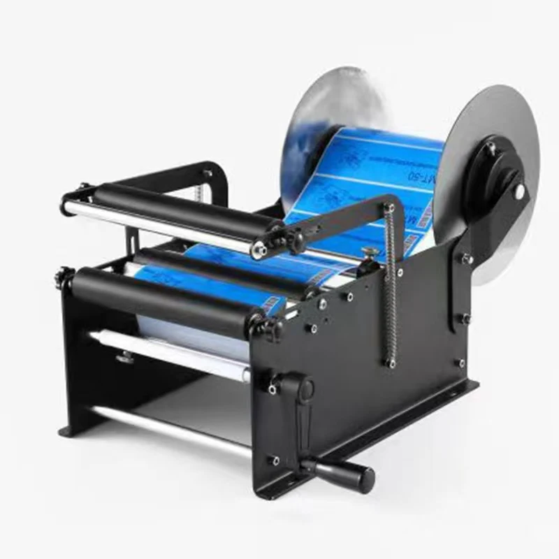 MT-30S Small Desktop Manual Spirits Wine Tin Cans Jar Round Bottles Sticker Labeling Applicator Machine