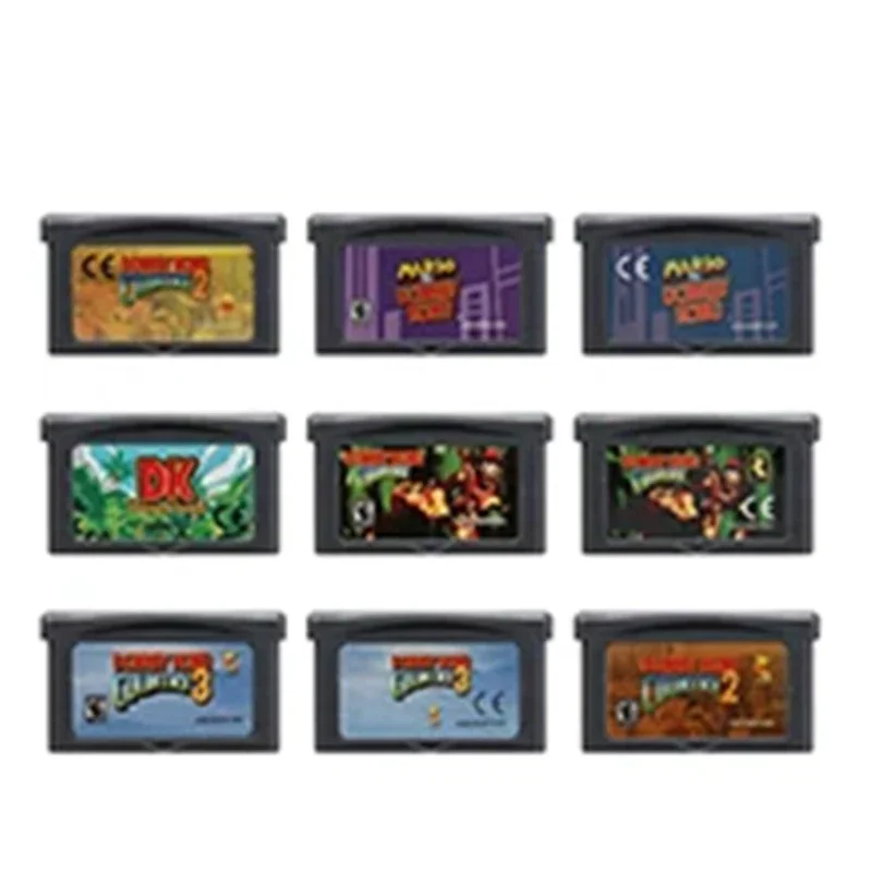 Cartucho de jogo gba, cartão de console de videogame de 32 bits, série donkey kong, mari vs donkey kong country para gba/sp/ds