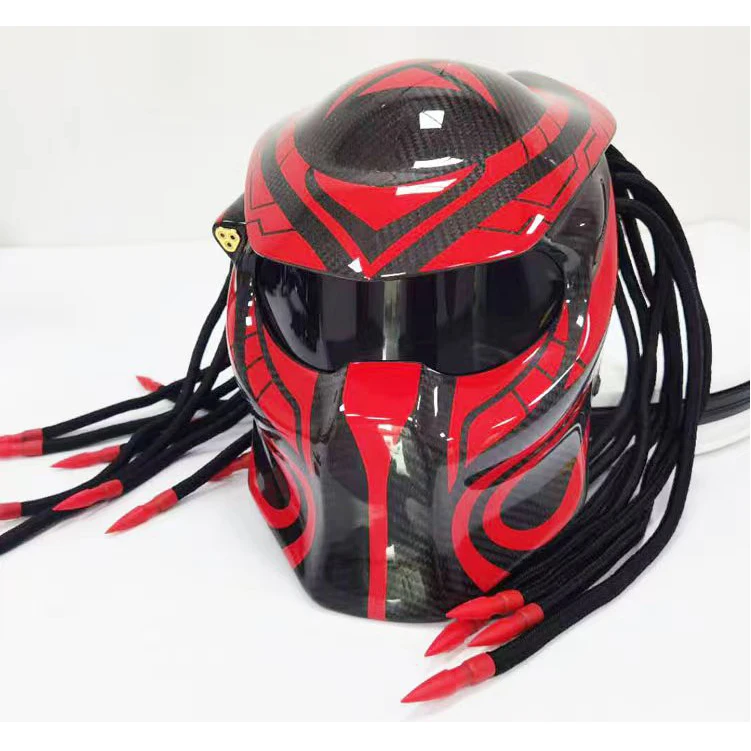 Дышащий легкий косплей из углеродного волокна, защитная маска для лица, крутой мотоциклетный шлем на все лицо