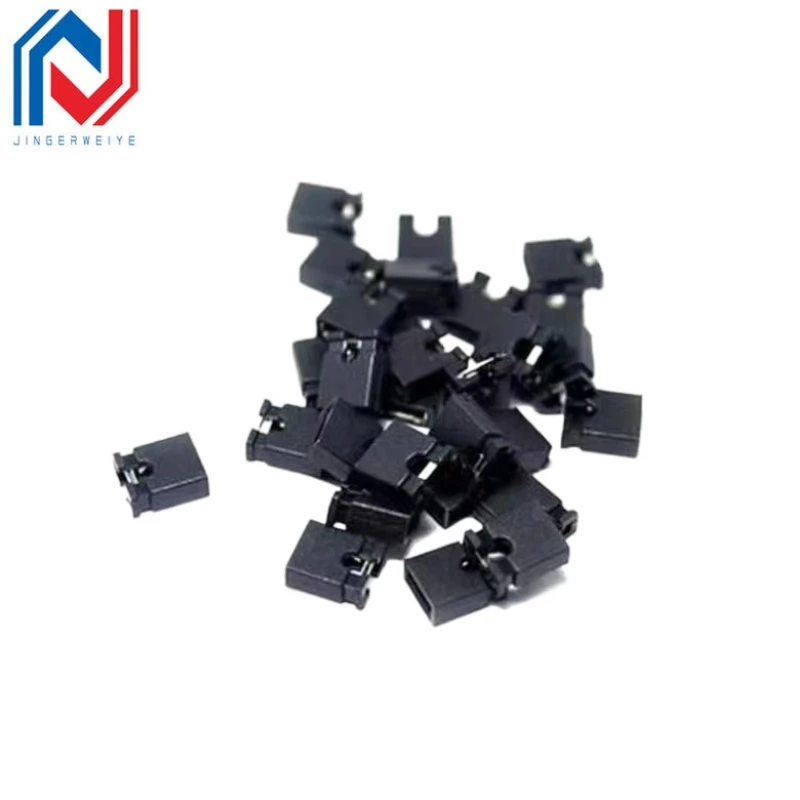 100PCS 1.27mm 2.0mm 2.54mm Pitch Open Top Jumper Cap/Jumper Cap Black Opening 1.27 2.0 2.54 Pin Header Connection Block