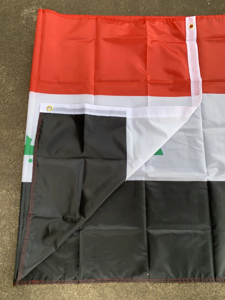 Z-ONE FLAG Iraq  flag 90 x 150cm  polyester hanging  3x5 ft  Iraq flags Home Indoor Outdoor decoration Decoration Banner