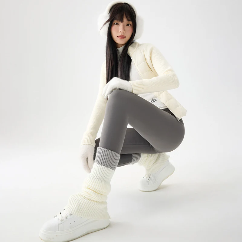 

Autumn Winter Plus Fleece Women's Leggings Naked Feeling Slim Fit Seamless Shark Pants Woman Fitness Sports Pilates Leggings