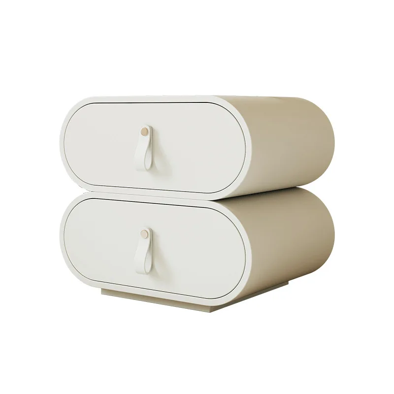 Cream wind bedside table Bedroom bedside light luxury storage side cabinet two bucket three bucket cabinet