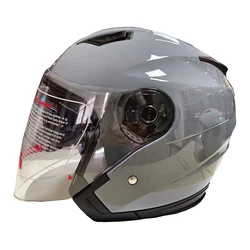 Nuovo casco moto Vintage quattro stagioni moto Open Face mezza doppia visiera casco Capacete Scooter Bike cap caschi