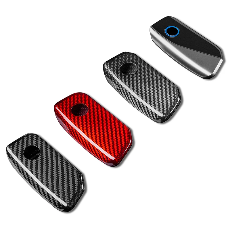 

Carbon Fiber Car Key Fob Case for BMW New 5 7 Series T-carbon Car Key Cover Auto Interior Accessories