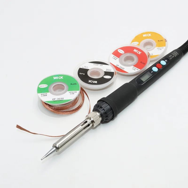 Electric 60W Soldering Iron With Solder Wire Desoldering Braid Copper Mesh Electronic Tin Welding for PCB Circuit Board Repair