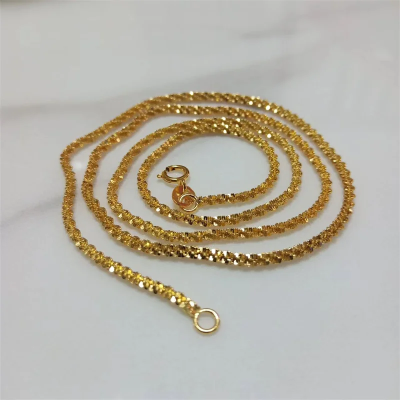 SOMILIA Fashion 18K  Gold Necklace Authentic S925 Sterling Silver Sparkling Clavicle Sweater Chain High Jewelry For Woman Gift