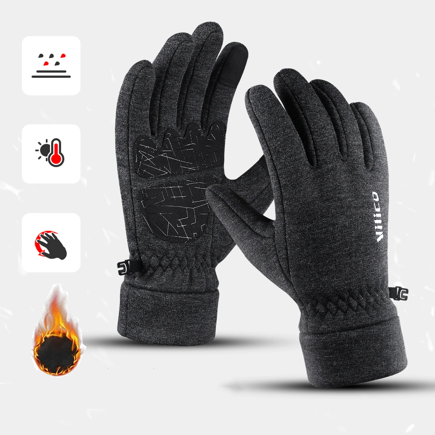 

Зимние унисекс лыжные перчатки для сноуборда, нескользящие водонепроницаемые мотоциклетные велосипедные флисовые теплые зимние перчатки с сенсорным экраном