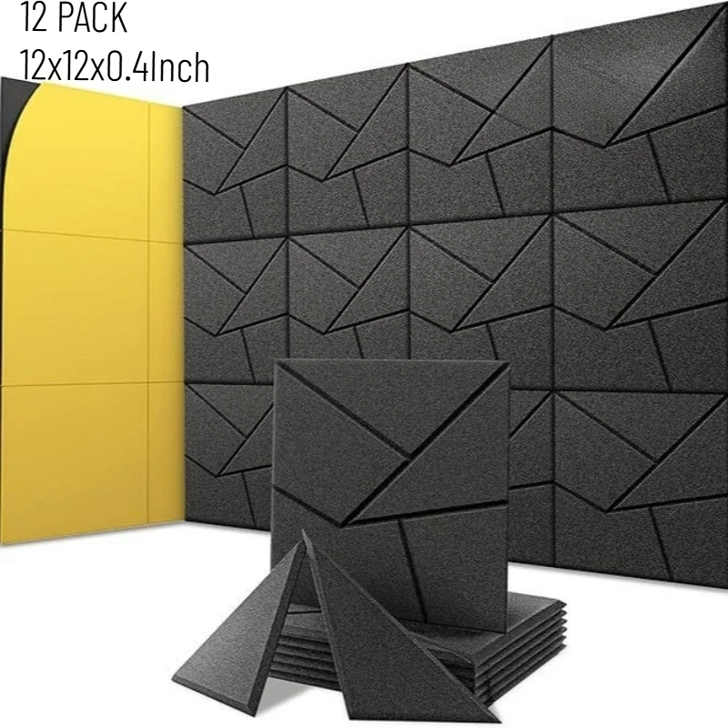3D Groove Polyester Fiber Acoustic Panel Self Adhesive Sound Insulation Board Noise Reduction Wall Panel for Studio Music Room