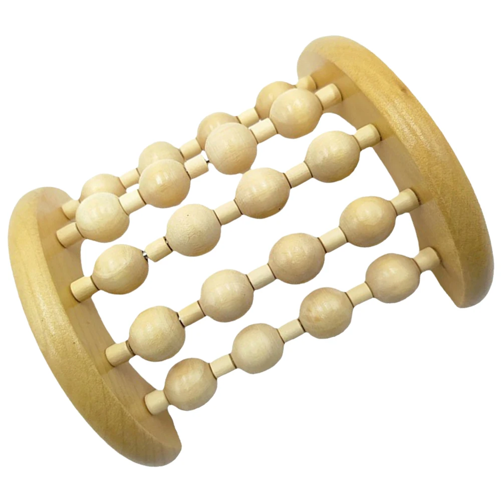 

Деревянный массажер для ног, роликовый массажер для акупунктурных точек, ручной массажный инструмент для всего тела для релаксации, ног, спины, шеи