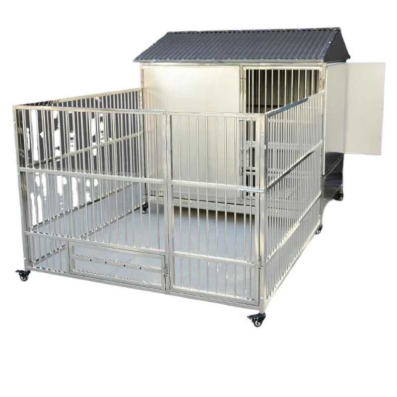 

Stainless steel dog cage Large dog Outdoor rainproof toilet fence