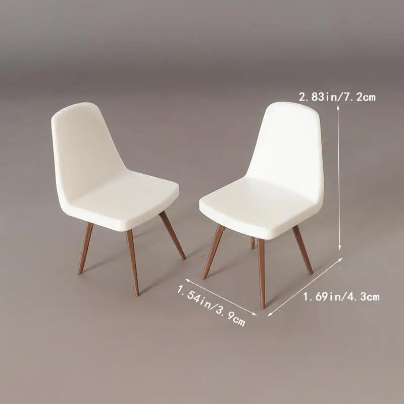 Juguete modelo de silla en miniatura de tamaño 1/12; Decoración de muebles de simulación de casa de muñecas; Accesorio de construcción de microescena