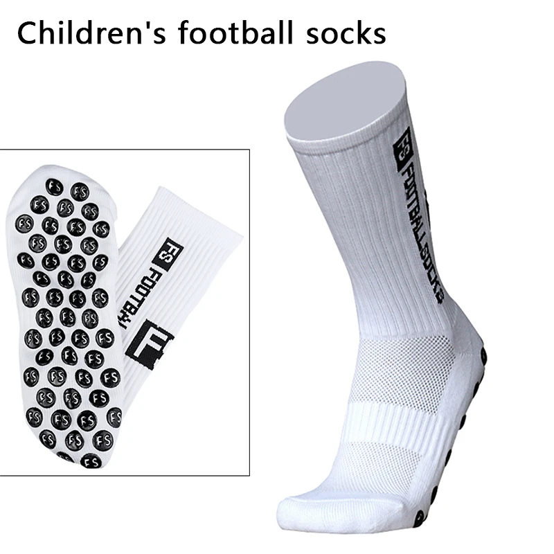 5 Pairs 34-39 New Kids and Teenagers Sports Breathable Football Socks Square Silicone Slip Firm Handle Football Soc