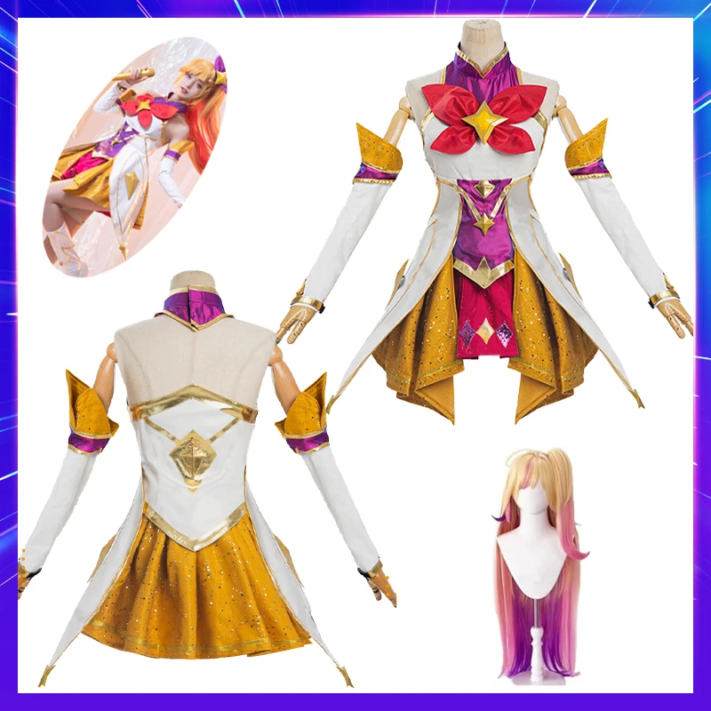 Game Star Guardian Seraphine Cosplay LOL League of Legends Costume Wig Anime Sexy Woman Dress Outfit Halloween Fullsets New Skin