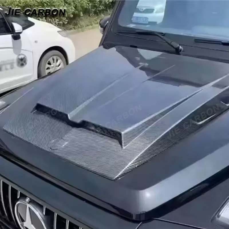 Carbon Fiber Front Vent Hood Shield Hood Auto Parts For Mercedes-Benz G-Class W464 G350D G500 G55 G63 AMG 2019 2020 2021 2022