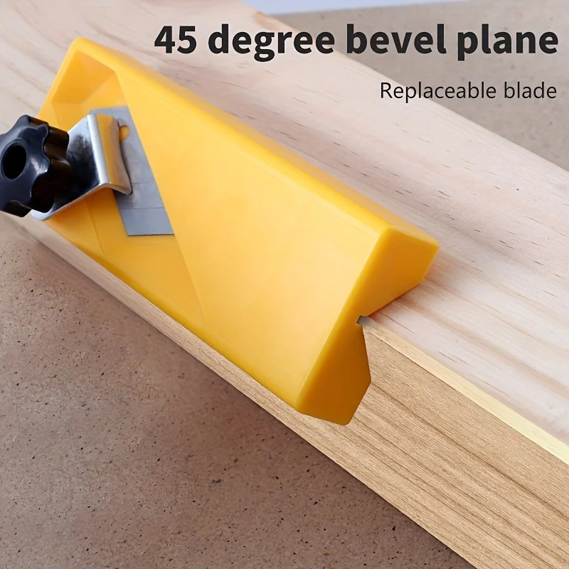 Manual 45-Degree Bevel Angle Tool, Durable Plastic Hand Tool for Wood & Drywall, Miter Gauge for Carpentry, Corners Smoothing