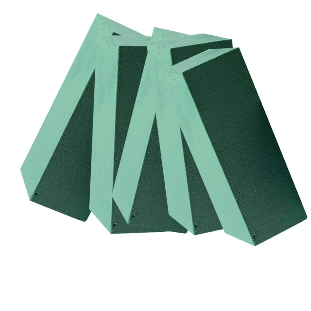 

5pcs Floral Foam Flower Brick Green Water Absorbing Flower Mud For Craft Arrangement Home Garden Decoration Blocks