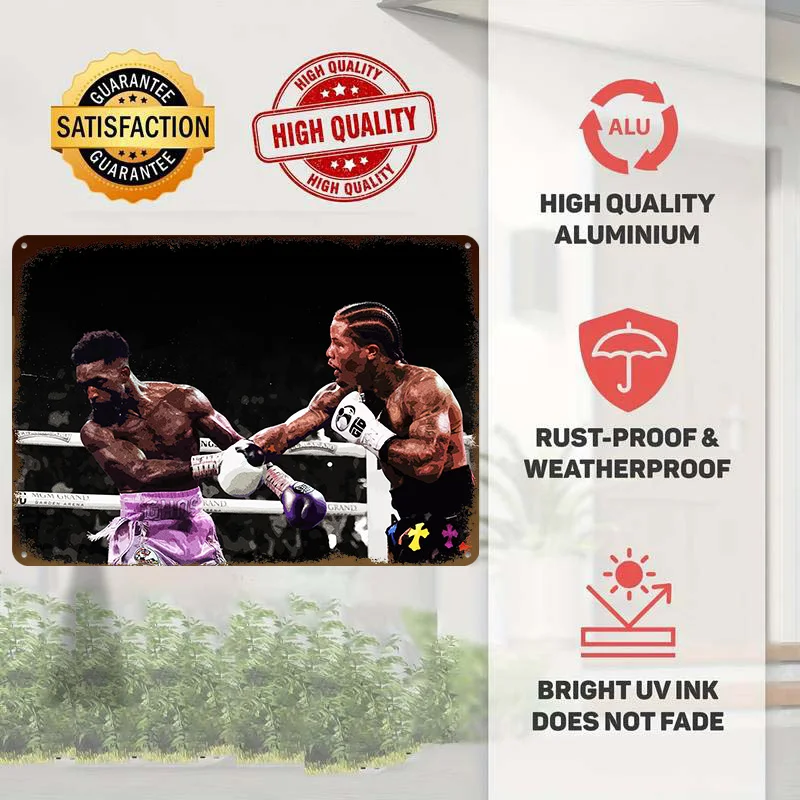 Gervonta Davis Lightly 3D Tin Poster Customized Wall Art Vintage Metal Signs for Fans Room Home Decor Luxury Decoration Home