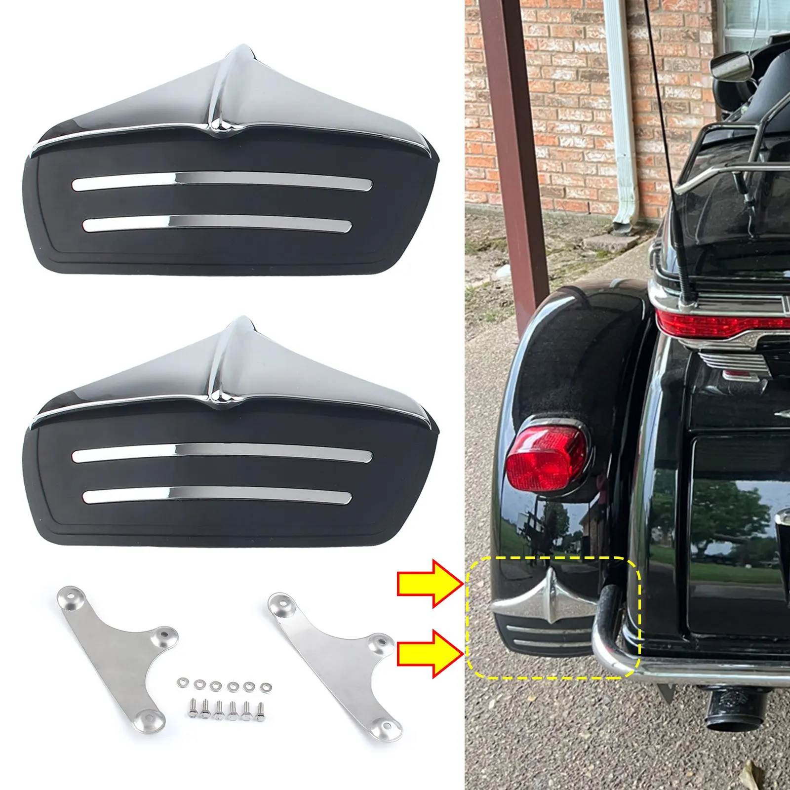 For Harley Tri Glide FLHTCUTG 2011-2023 Trike Rear Mud Flaps Fender Guard