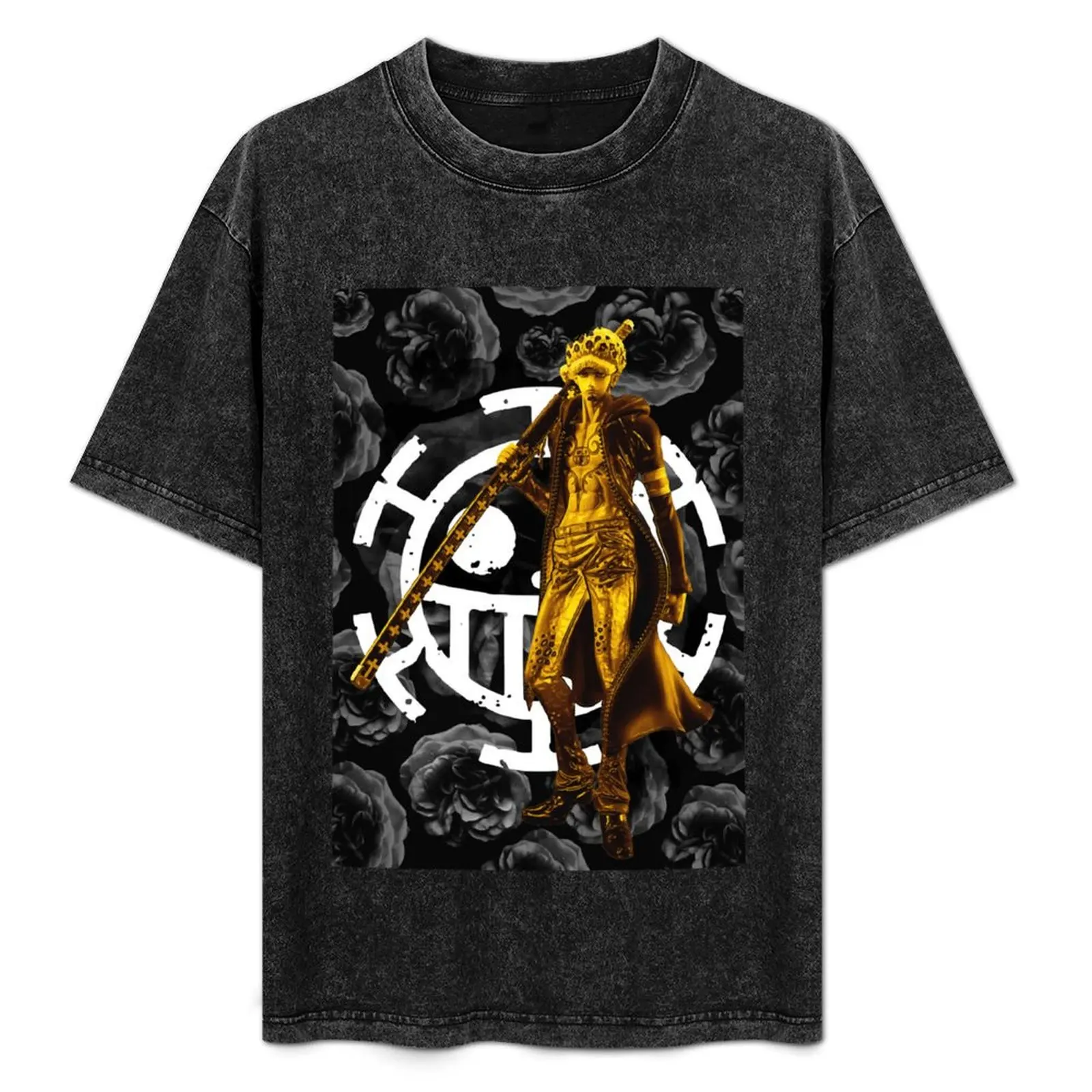 Funny Man Trafalgar Law Gold Logo Awesome For Music Fans T-Shirt funny costumes summer top fruit of the loom mens t shirts