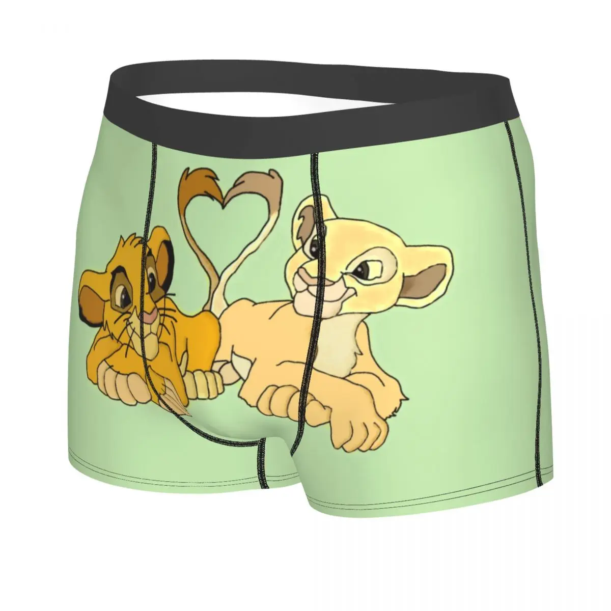 Custom The Lion King Simba And Nala Boxers Shorts Mens Hakuna Matata Cartoon Film Briefs Underwear Novelty Underpants