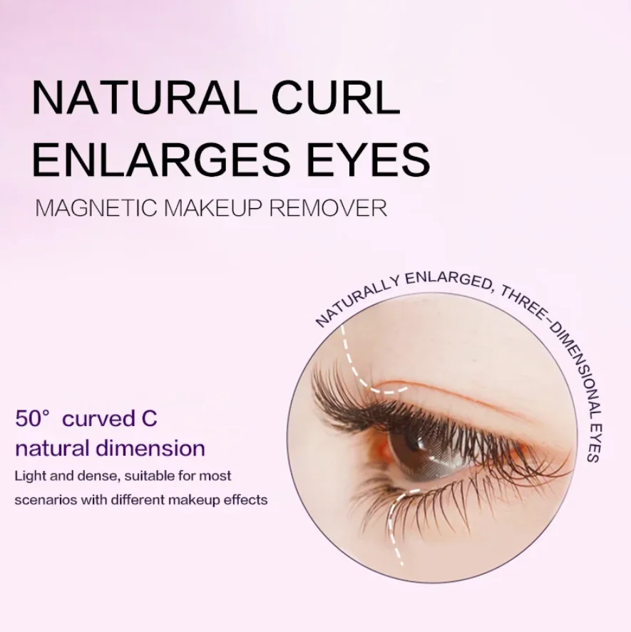 ANJOSIRMA natural magnetic eyelashes, self-adhesive false eyelashes, reusable eyelashes, no glue required