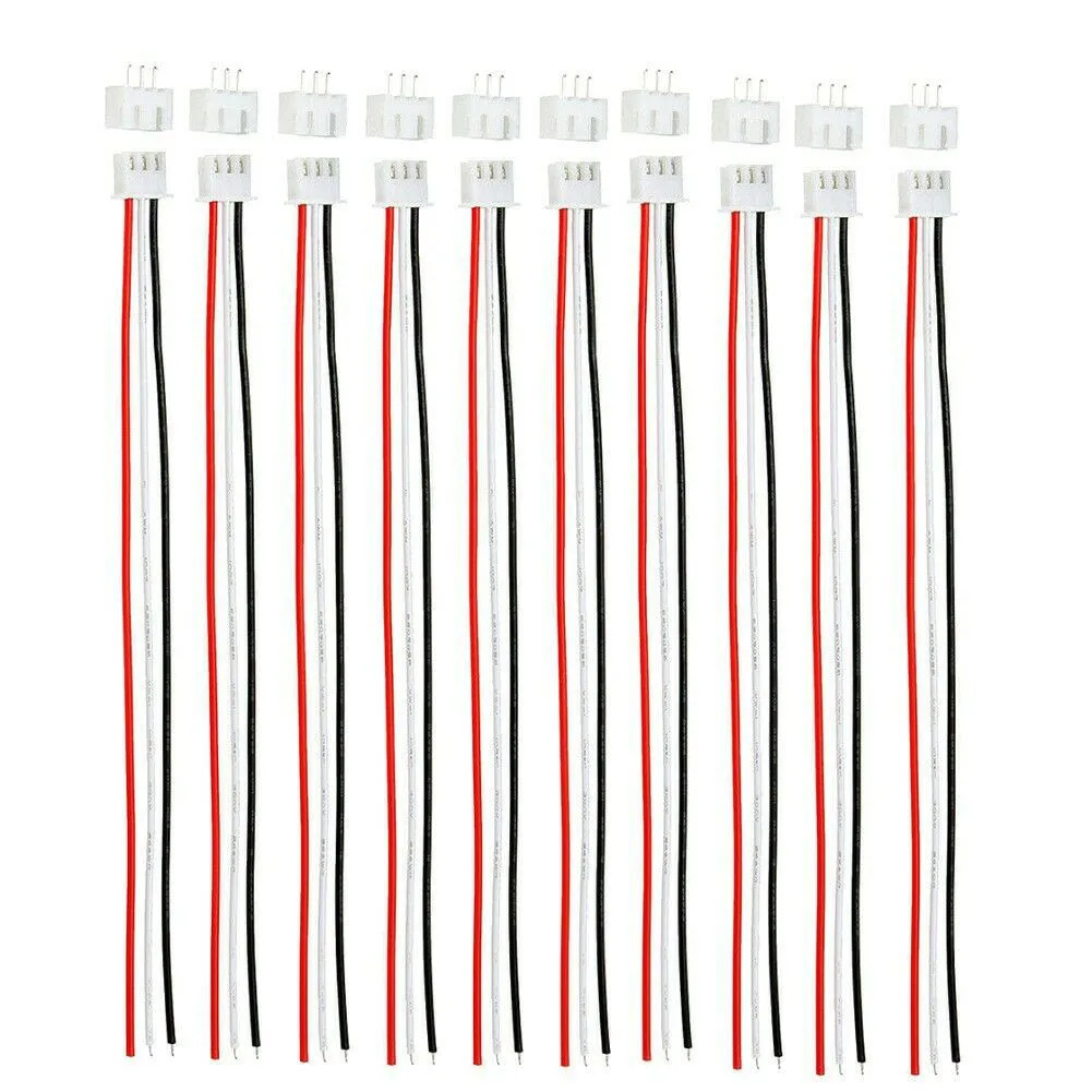 10 sets For JST XH 2 54mm 23 pin male female connectors with cables 24AWG for electronics and device connections