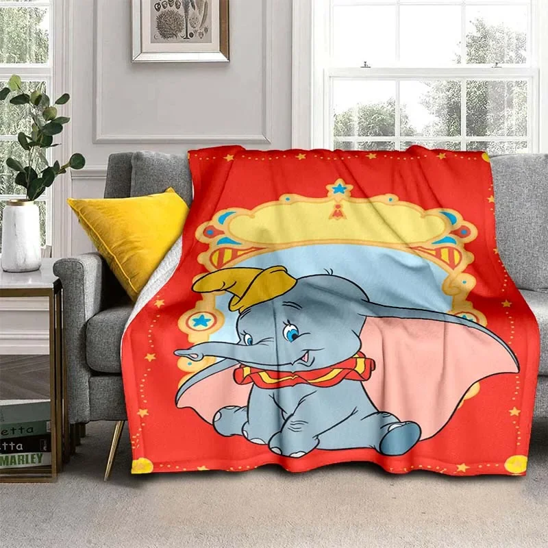 Disney Dumbo Cartoon Anime kawaii Blanket for Super Soft Cute Blanket for Travel Bedding Couch Sofa Bed Blanket Birthday Gift