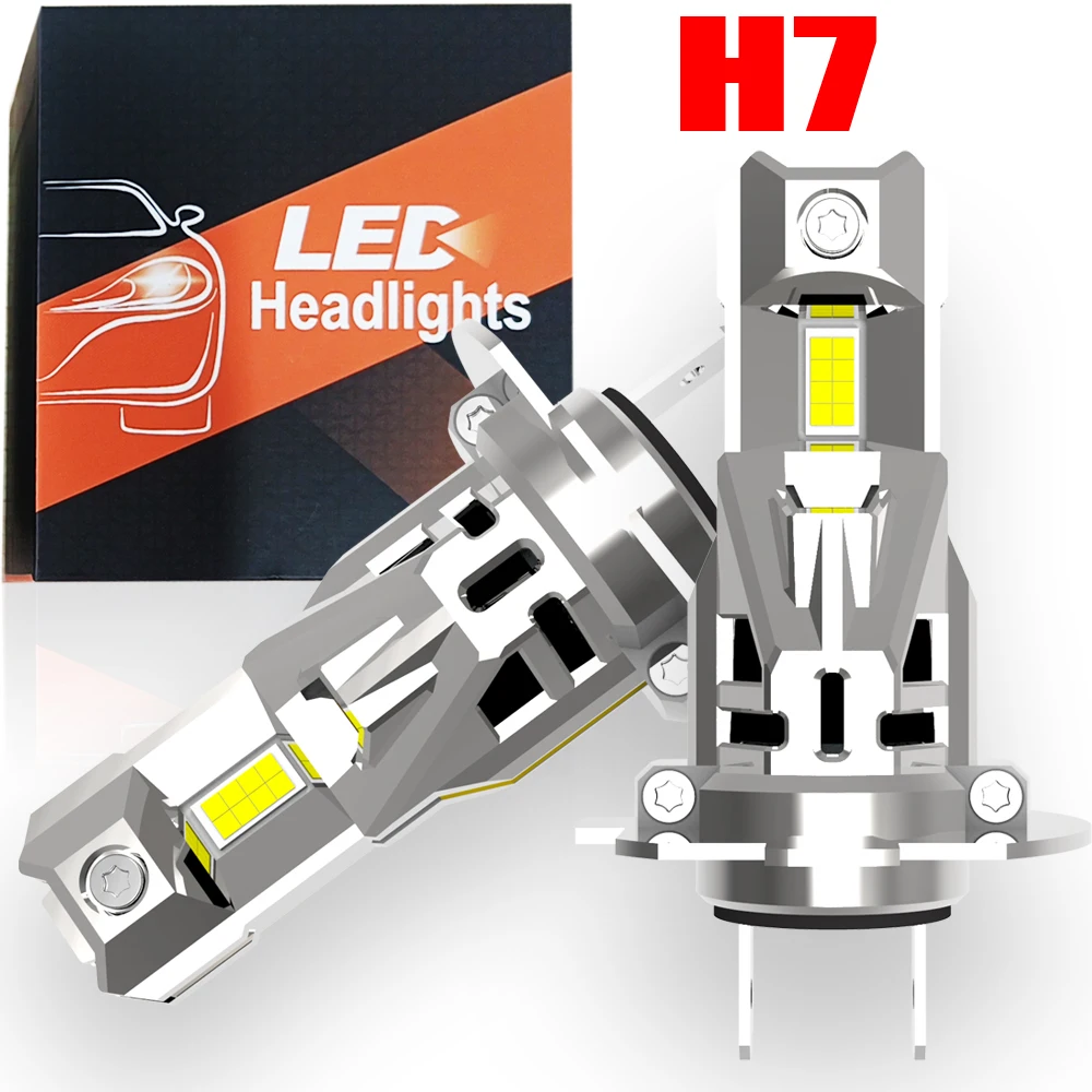 

2 шт. светодиодные лампы H7 PX26d для мотоциклов, Canbus H18 PY26d-1, автомобильные фары, белые, без адаптера, турбо-диодные противотуманные фары 12В